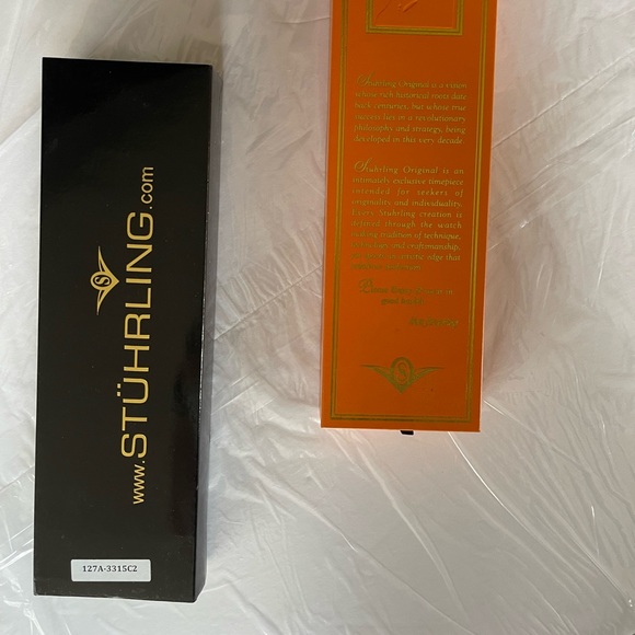 Stuhrling 127A Special Reserve Emperor Grandeur Skeleton Auto Dual Time Men *New - Picture 2 of 9